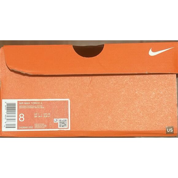 NEW Nike Air Max Torch IV 4 Anthracite Black Silver 343846-002 Men’s Size Multi - Picture 7 of 7